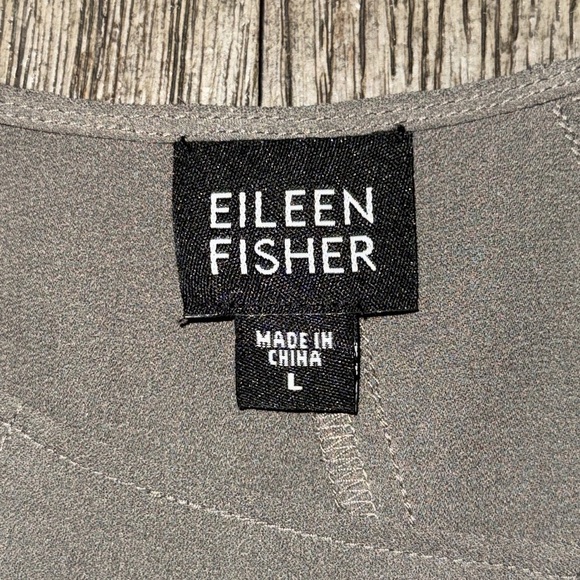 Eileen Fisher Sleeveless Scoop Neck Silk Georgette Midi Dress - Picture 7 of 12